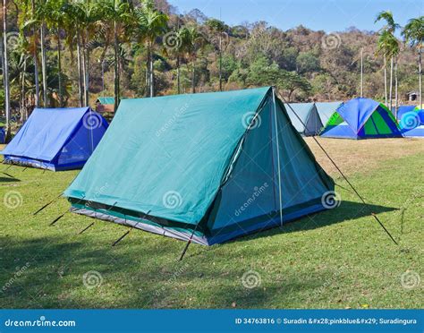 Camping Tent in the Mountains Stock Photo - Image of vacation, sleeping ...