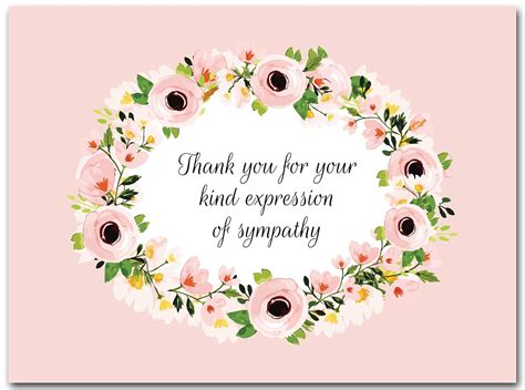 25 Funeral Thank You Cards With Envelopes Blank Floral Sympathy Acknowledgement | eBay