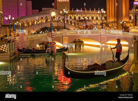 Gondola ride at The Venetian. Las Vegas, Nevada, United States of ...