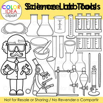 Science Lab Tools Clip Art by Color Idea | Teachers Pay Teachers