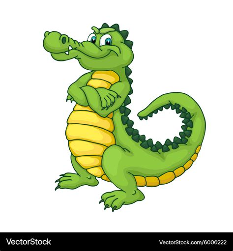 Cartoon alligator Royalty Free Vector Image - VectorStock