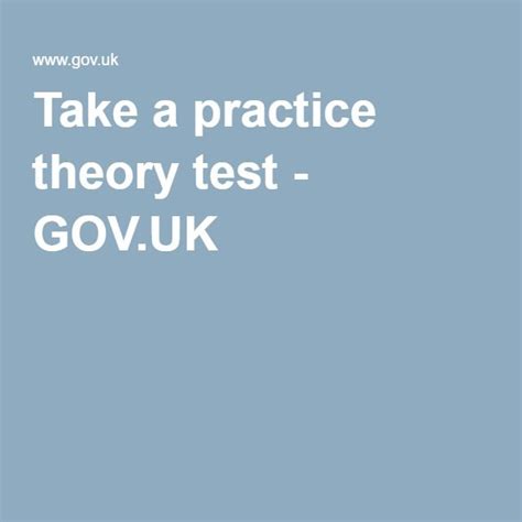 Take a practice theory test - GOV.UK | Theory test, Theories, Test