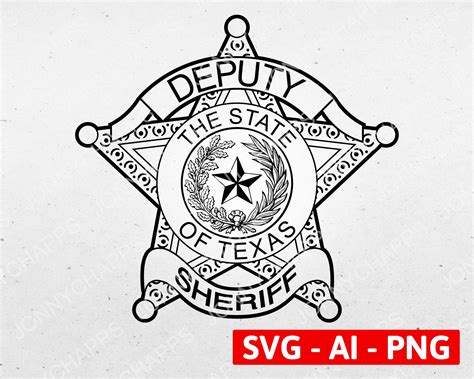 Texas Deputy Sheriff Badge Blank Police Badge Logo County - Etsy | Sheriff badge, Police badge ...