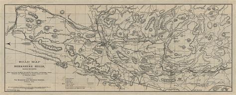 Berkshire Hills Roads 1896 Antique Berkshire County Map — MUSEUM OUTLETS