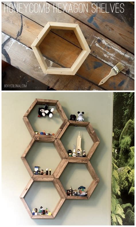 DIY Honeycomb Hexagon Shelves