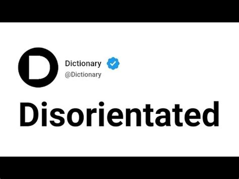 Disorientated Meaning In English - YouTube