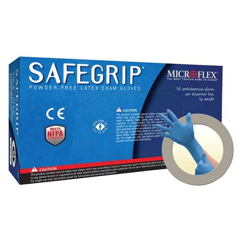 Microflex® SG375S - SafeGrip™ Powder Free Latex Gloves, Small