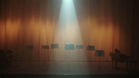 An Empty Stage Illuminated Spotlight Stock Footage SBV-348733387 ...