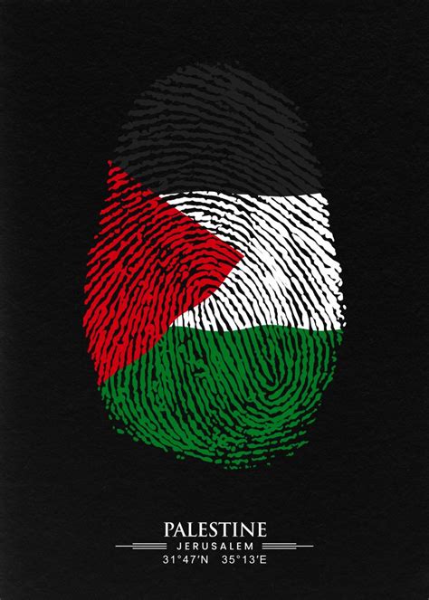 'palestine finger flag art' Poster, picture, metal print, paint by yunur mawan | Displate