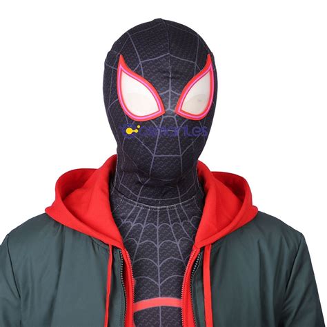 Into the Spider-Verse Miles Morales Suit Cosplay Costume Deluxe Edition