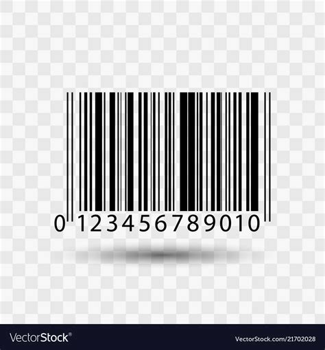 Barcode isolated on transparent background Vector Image