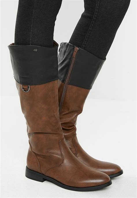 Journey boot - brown & black Miss Black Boots | Superbalist.com