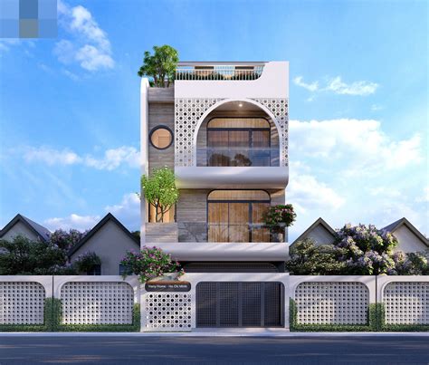 Nhà phố 3 tầng đẹp mê hồn, gây ấn tượng với vườn chân mây - Việt Architect Group - Kiến Trúc Sư ...