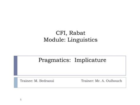 Grice's theory of conversational implicature