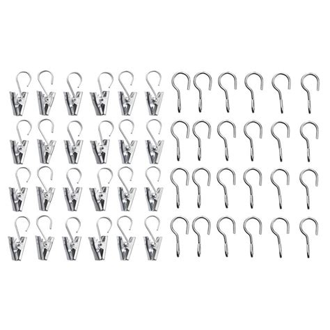 RIKTIG curtain hook with clip, 24 pack - IKEA | Curtain wire, Curtain hooks, Curtains with blinds