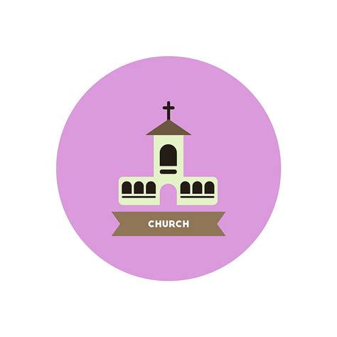 Stylish icon in color circle building church vector ai eps | UIDownload