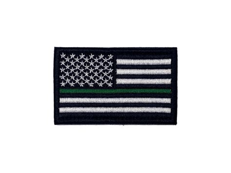 Military American Flag Green Stripe