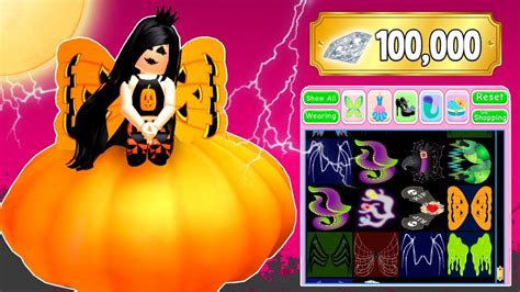 BUYING ALL NEW HALLOWEEN WINGS! 100,000 DIAMOND SPENDING SPREE! BRAND NEW ROYALE HIGH UPDATE ...