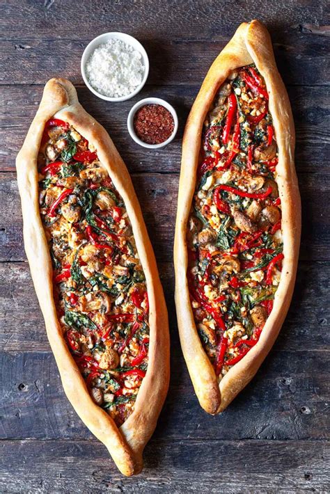 Vegetarian Turkish Pide | The Mediterranean Dish