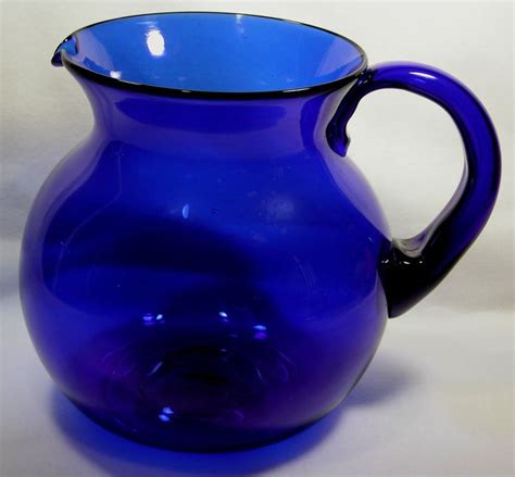 VINTAGE BLENKO COBALT BLUE HUGH PITCHER * * | Pottery & Glass, Glass ...