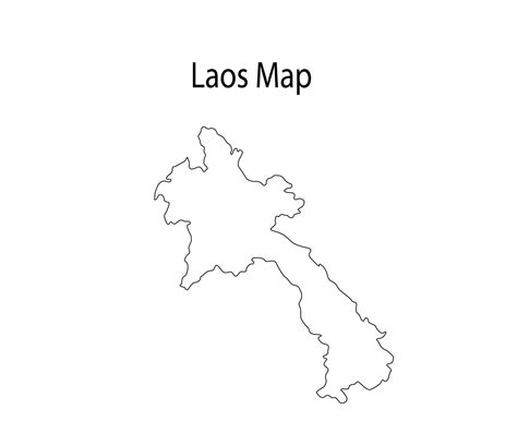 Laos Map Line Art Vector Illustration 15938694 Vector Art at Vecteezy