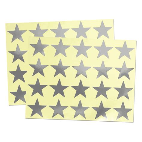 Silver Star Stickers - TownStix