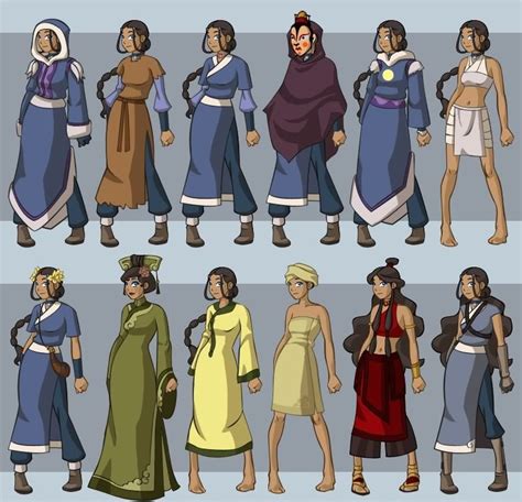 All of Katara's outfits | TV Stuffs | Pinterest | Avatar, Aang and Cosplay