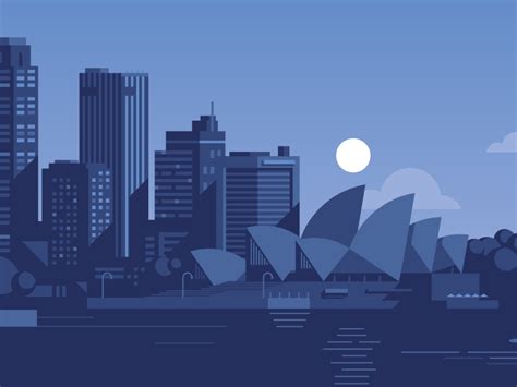 Sydney Skyline | Sydney skyline, Art deco illustration, Australia art