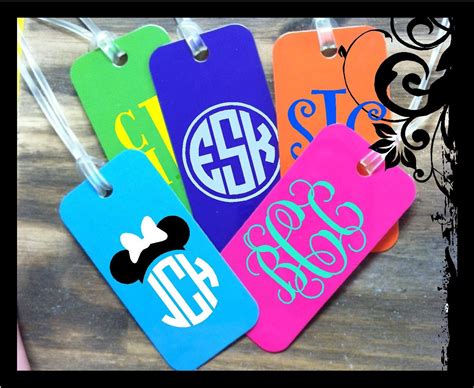 Personalized Bag Tag Monogrammed Luggage Tag Backpack Tag