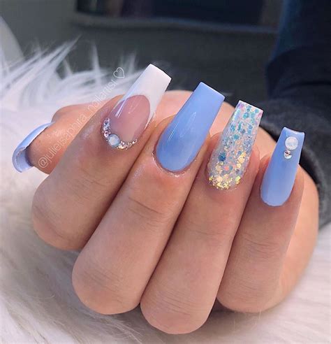 Pin by Gomeztania on Baby Blue Nails | Baby blue nails, Nails, Blue nails