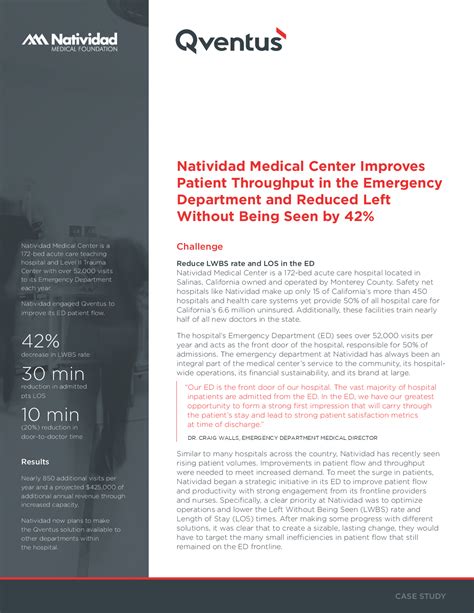 Natividad Medical Center Improves Patient Throughput in the