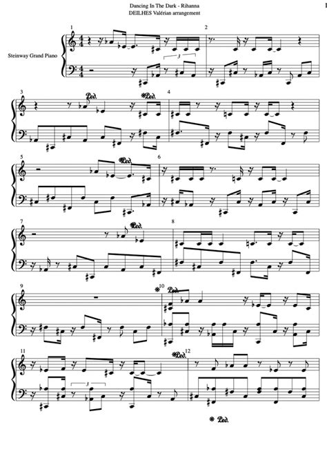 Rihanna Dancing In The Dark Sheet Music Downloads