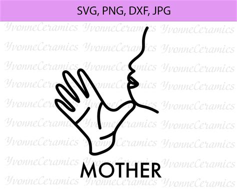 ASL MOTHER Svg jpeg png american sign language svg mom | Etsy