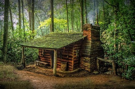 Log Cabin Appalachian Mountains Forest Cabin Smoky - Etsy