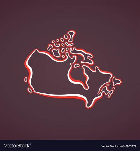 Canada - outline map Royalty Free Vector Image