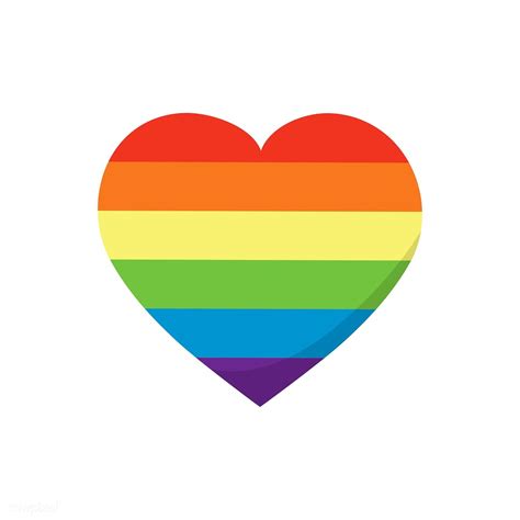 LGBT symbol in heart shape graphic illustration | free image by ...