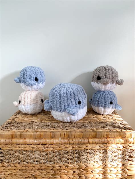 Whale Stuffed Animal Willie the Whale Crochet Whale Stuffed - Etsy