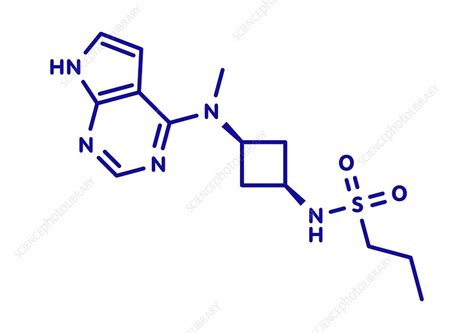 Abrocitinib atopic dermatitis drug molecule, illustration - Stock Image - F030/4778 - Science ...