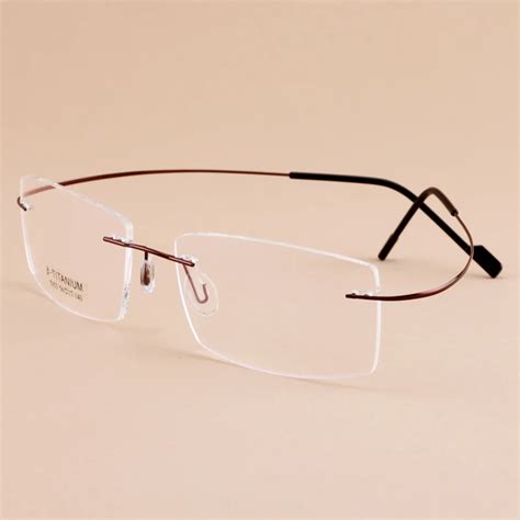 Memory alloy frames ultra light legs flexible glasses frame frameless glasses glasses men and ...