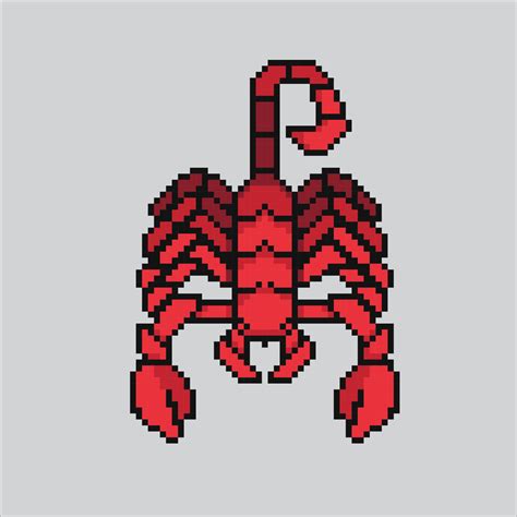 pixel art Scorpion. Scorpion insect pixelated design for logo, web ...