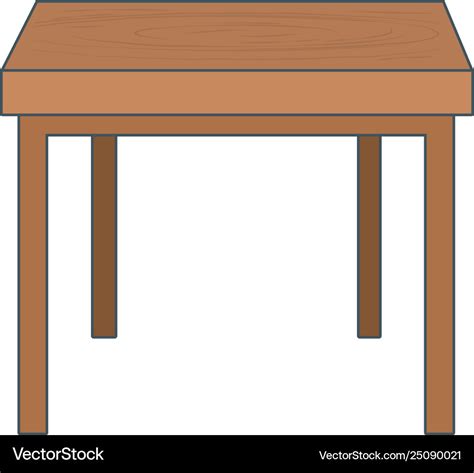 Furniture table cartoon Royalty Free Vector Image