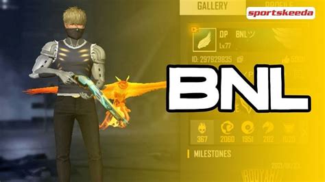 BNL's Free Fire ID, stats, real name, country and more