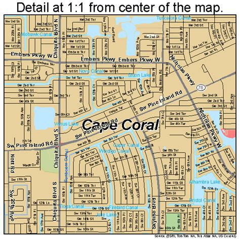 Cape Coral Neighborhoods Map