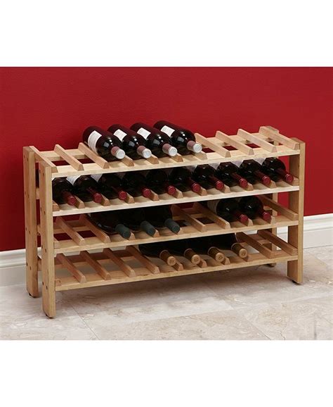 Seville Classics 40 Bottle Solid Wood Wine Rack - Macy's