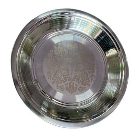 Polished Stainless Steel Parat, For Home Kitchen, Size: 10 Inches at Rs ...