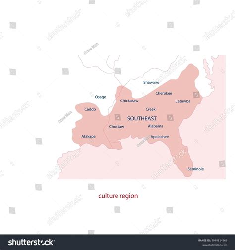 Culture Region Map Vektor Southeast Stock Vector (Royalty Free ...