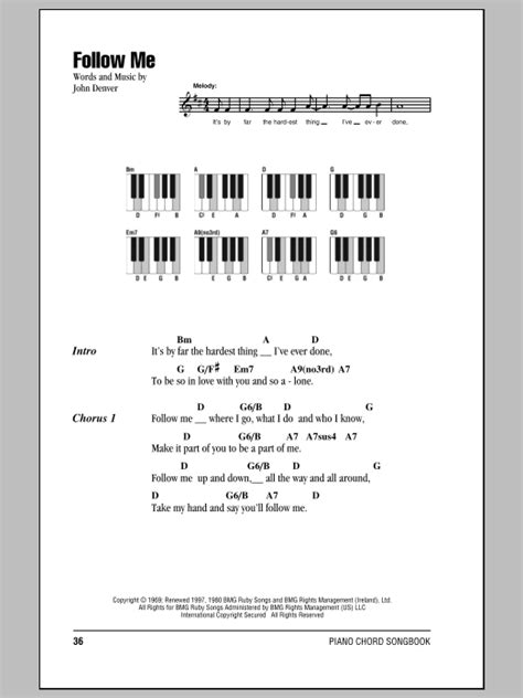 John Denver - Follow Me sheet music