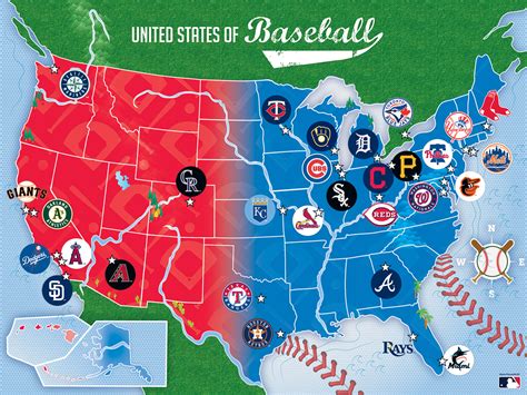 Untited States Map Baseball