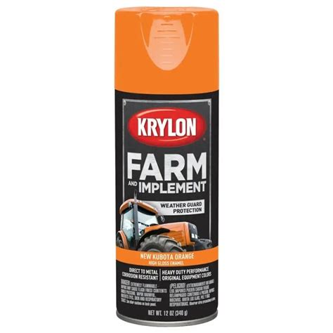 Krylon K01954000 Farm & Implement New Kubota Orange Spray Paint 12 ...