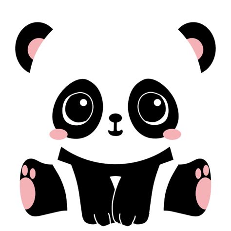 Cute Panda Svg Eps Png Dxf Cut File Instant Download For Etsy - Riset